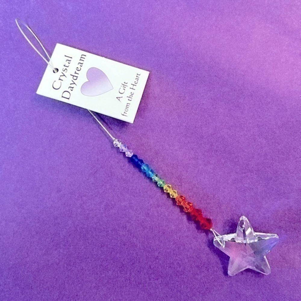 Woodstock Crystal Daydream Rainbow Star Sun Catcher
